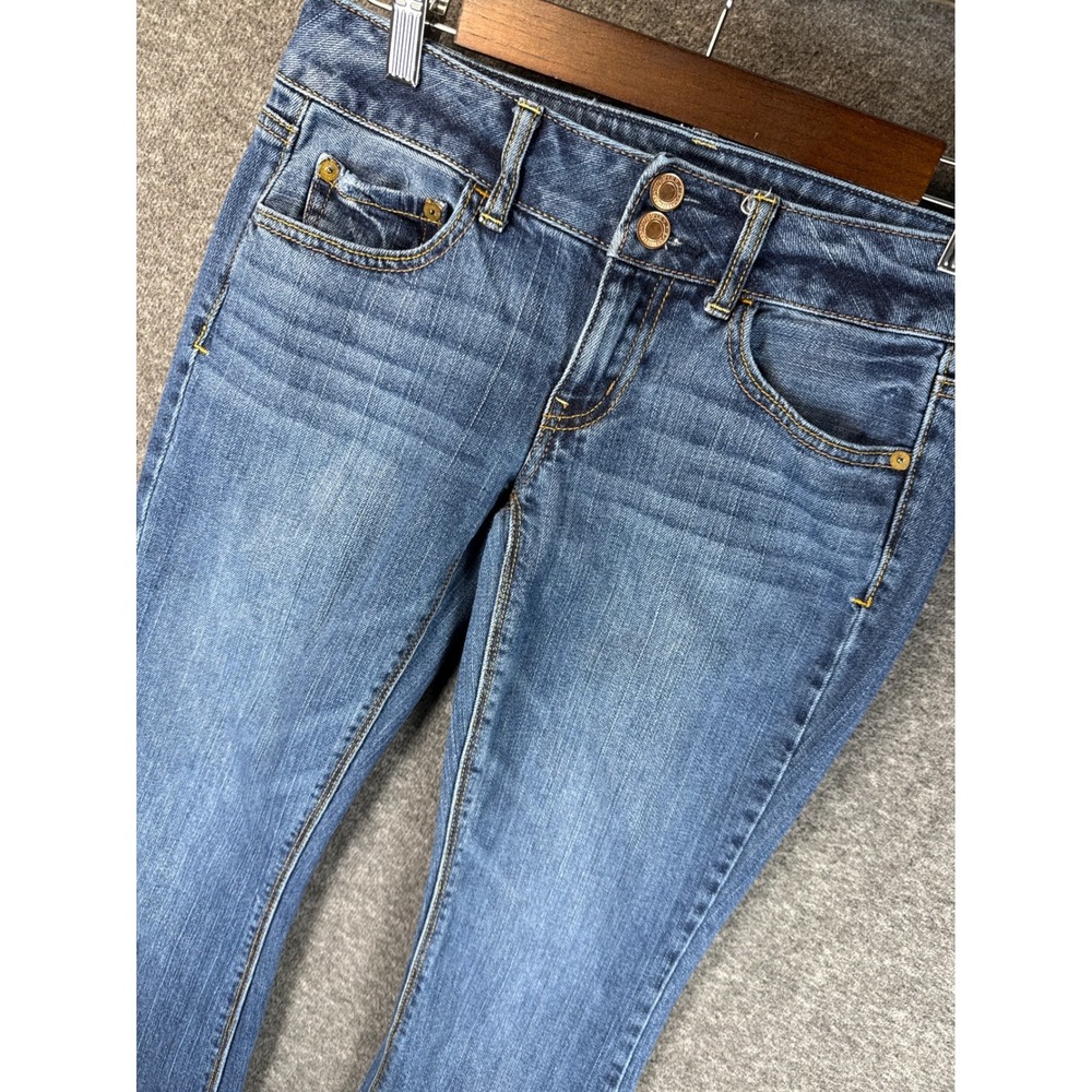 American Eagle Artist Stretch Flare‎ Jeans Womens Size 2 Short Medium Wash Denim
